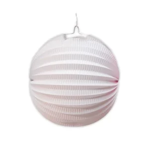 Valkoinen lyhty pyöreä 20cm