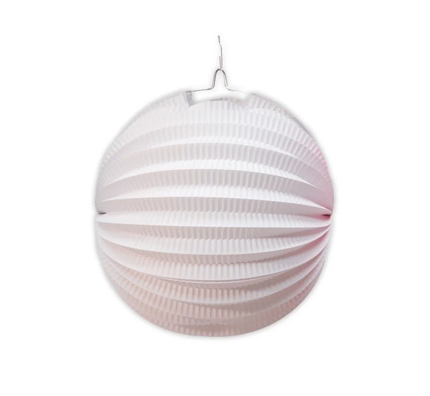 Valkoinen lyhty pyöreä 20cm