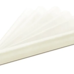 Valkoinen pastelli Organza kangas 36cm 9m