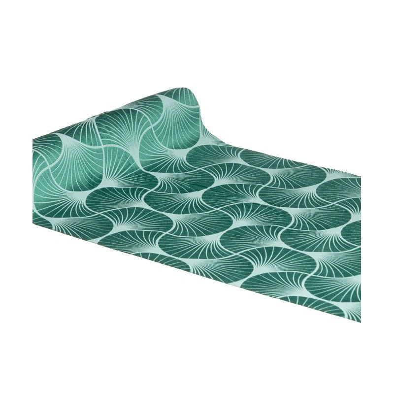 Vihreä pöytäjuoksija Gingko Print 3m
