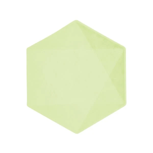 Vihreät lautaset kuusikulmio 20.8cm 6kpl