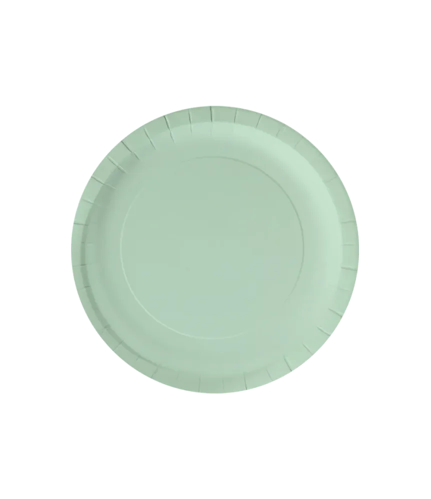 Vihreät lautaset pastelli 23cm 8kpl