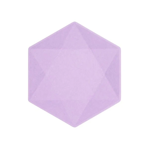 Violetit lautaset kuusikulmaiset 20.8cm 6kpl