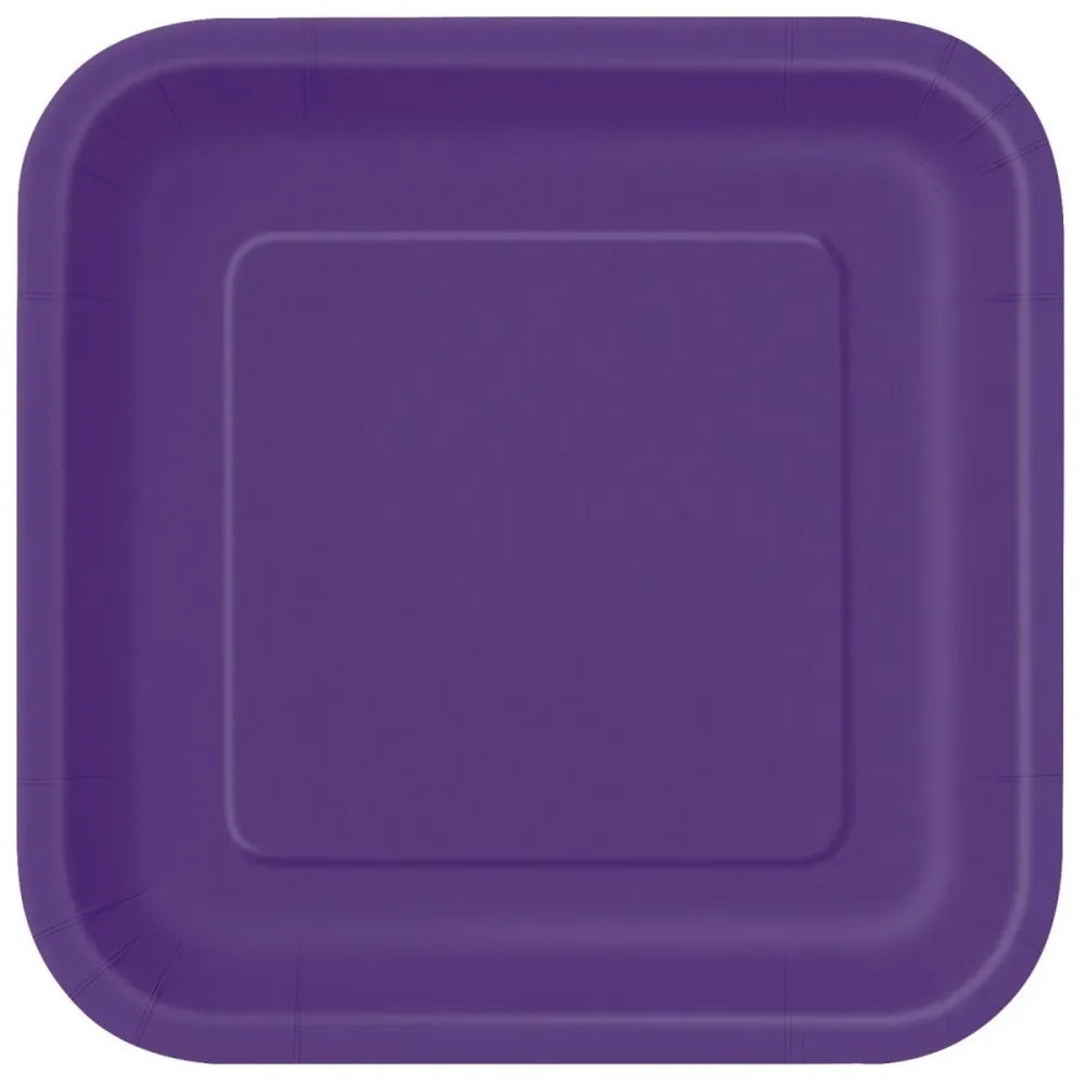 Violetit lautaset neliö 18cm 16kpl
