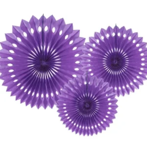 Violetti paperiviuhka 20cm 3kpl