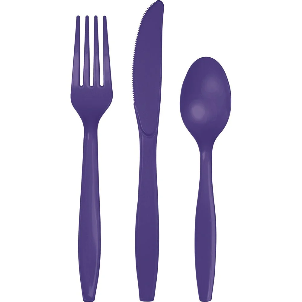 Violetti ruokailuvälineet Muovi 24kpl
