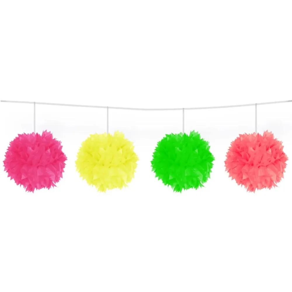 Värillinen koristekimppu Pompon Neon 3m