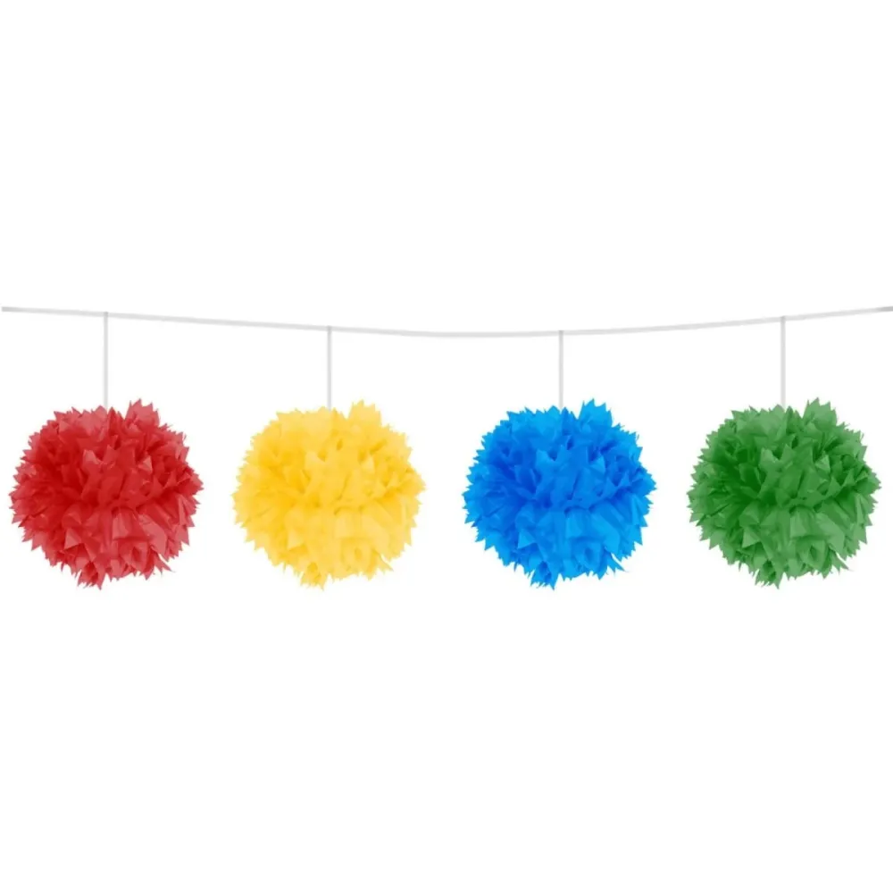 Värillinen kranssinipun pompon 12cm 3m