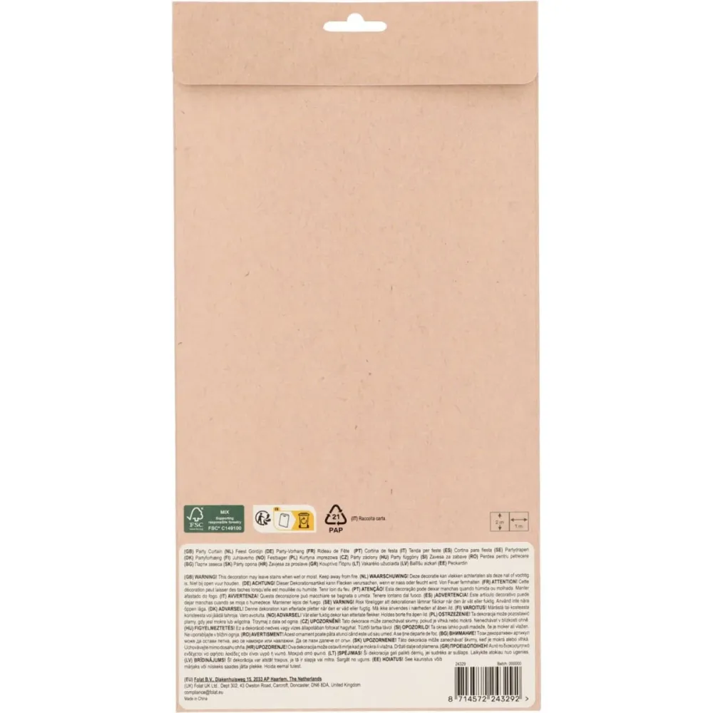 Värillinen oviverho Pastel 2m