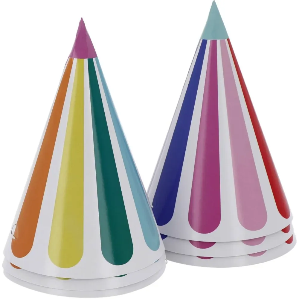 Värilliset juhlahatut 16cm 6kpl