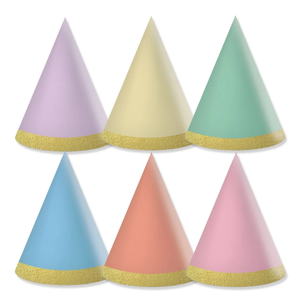 Värilliset juhlahatut 9cm 6kpl