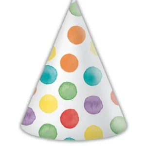 Värilliset juhlamyssyt Dots 6kpl