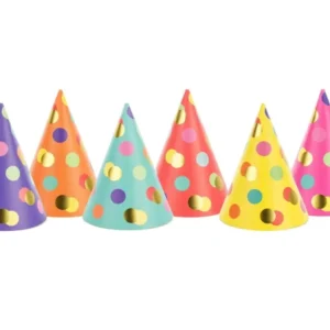 Värilliset juhlapaidat Dots XL 16cm 6kpl 6kpl