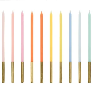 Värilliset kynttilät 14cm 10kpl