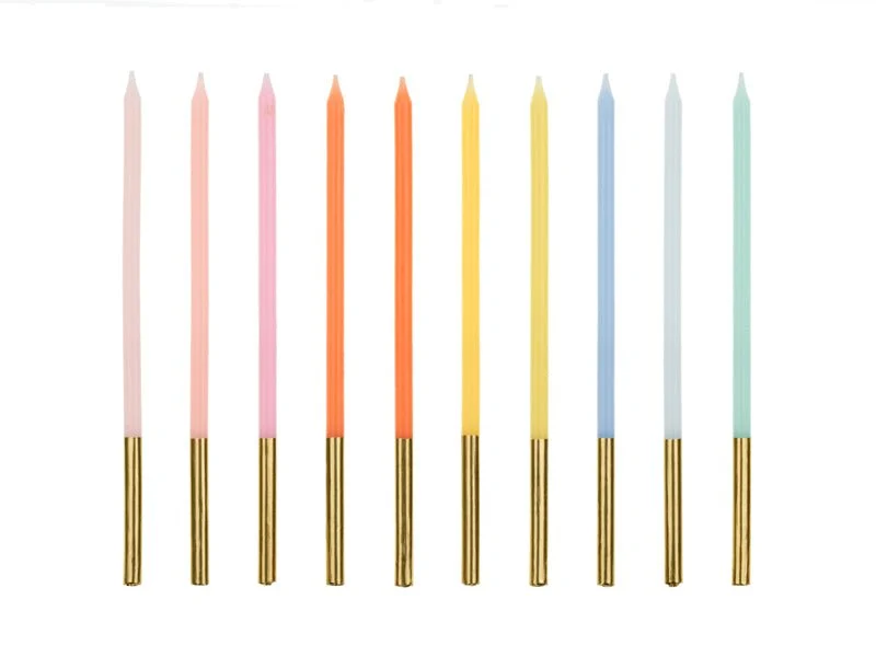 Värilliset kynttilät 14cm 10kpl