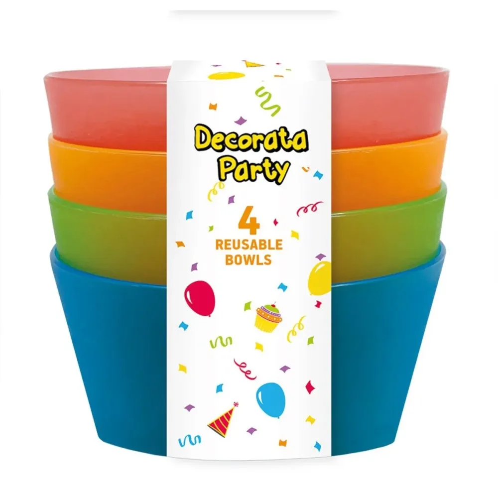 Värilliset välipalatarjottimet 13cm 4kpl