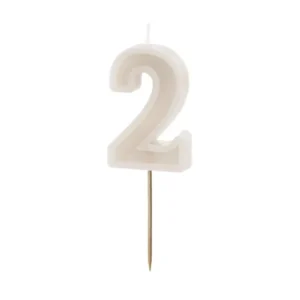 2 vuoden kynttilä Beige 10cm