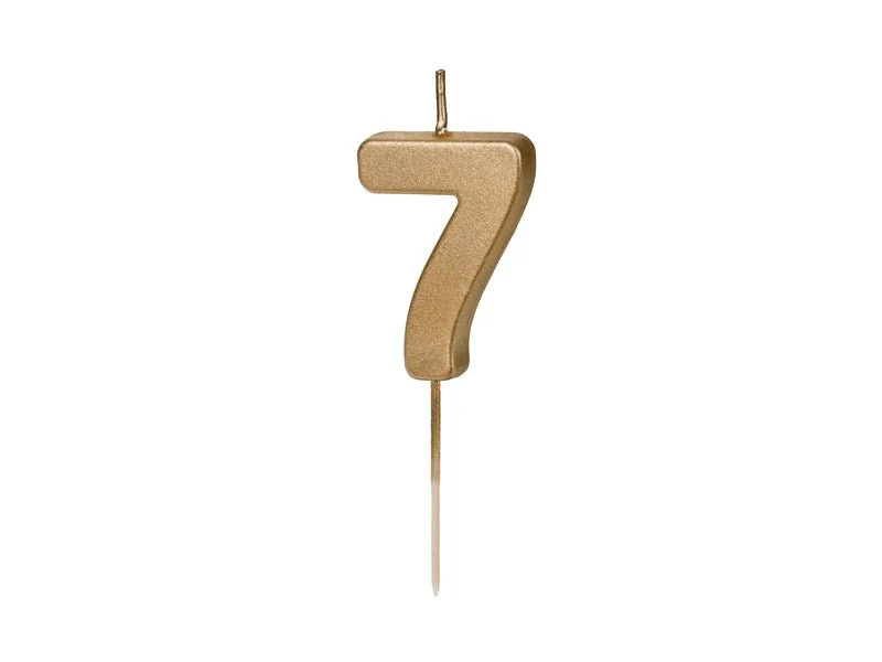 7 vuoden kynttilä Kulta 4.5cm