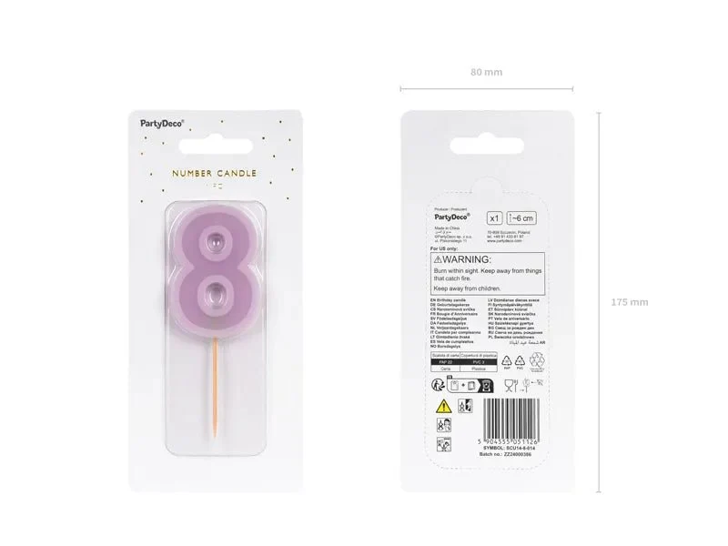 8 vuoden kynttilä Kynttilä 10cm