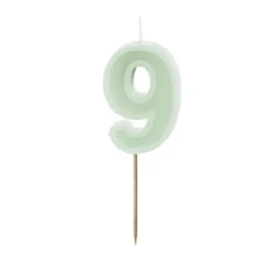9 vuoden kynttilä Mintunvihreä 10cm