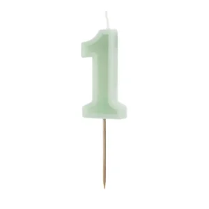 1 vuoden kynttilä Mintunvihreä 10cm