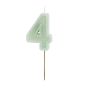 4 vuoden kynttilä Mintunvihreä 10cm