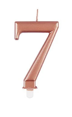 7 vuoden kynttilä Rose Gold 10cm