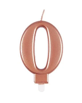0 vuoden kynttilä Rose Gold 10cm