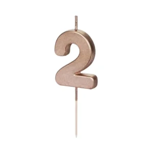 2 vuoden kynttilä Rose Gold 9cm