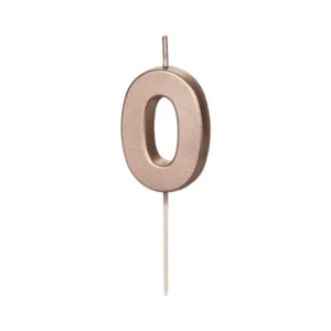 0 vuoden kynttilä Rose Gold 9cm