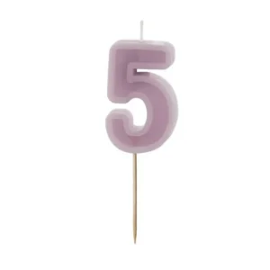 5 vuoden kynttilä violetti 10cm