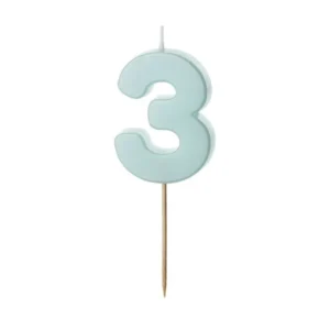 3 vuoden kynttilävalo sininen 5.5cm
