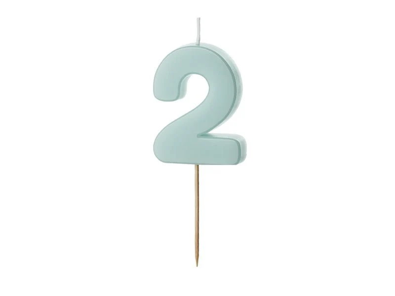2 vuoden kynttilävalo sininen 5.5cm