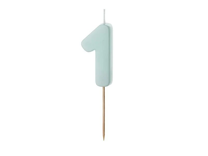 1 vuoden kynttilävalo sininen 5.5cm