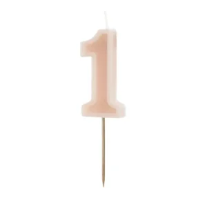 1 vuoden kynttilävalo vaaleanpunainen 10cm