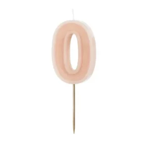 0 vuoden kynttilävalo vaaleanpunainen 10cm