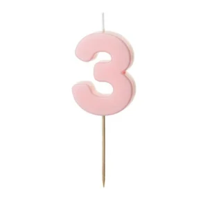 3 vuoden kynttilävalo vaaleanpunainen 5.5cm