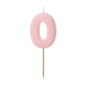 0 vuoden kynttilävalo vaaleanpunainen 5.5cm