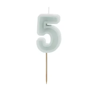 5 vuoden kynttilävalo vihreä 10cm