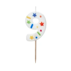 9 vuotta Kynttilä värillinen 10cm