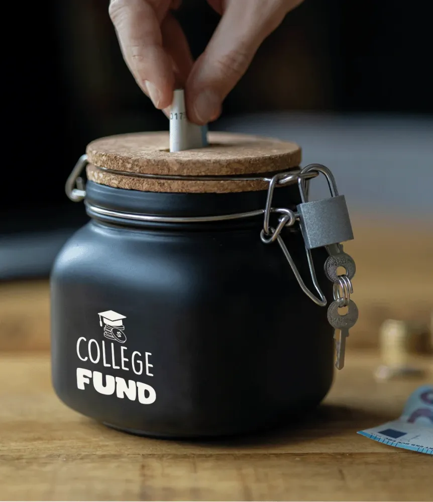 Black Money Box College Fund 12.5cm