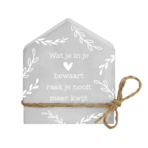 Harmaa sementti talo sydämessäsi 8cm