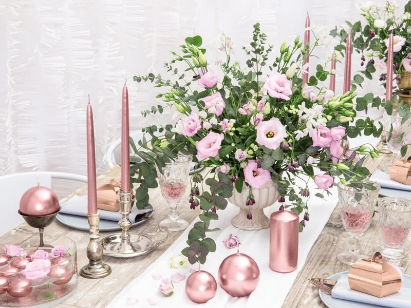 Kelluva kynttilä Rose Gold 4cm 50kpl