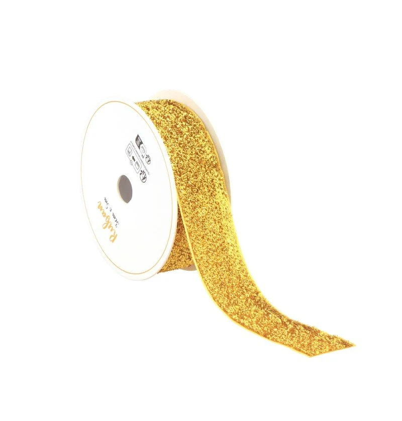 Kultainen nauha Glitter 25Mm 3m