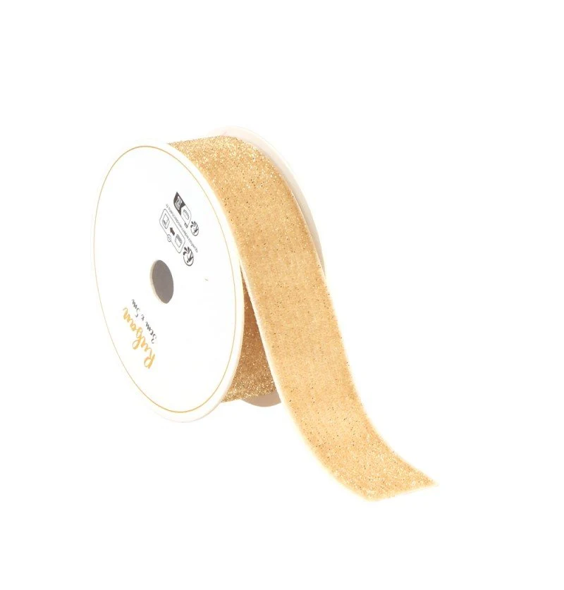 Kultainen nauha sametti 25Mm 3m