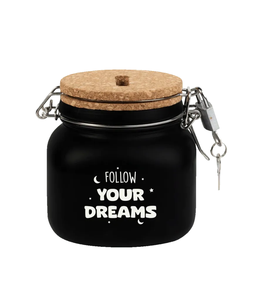 Musta rahalaatikko Follow Your Dreams 12.5cm