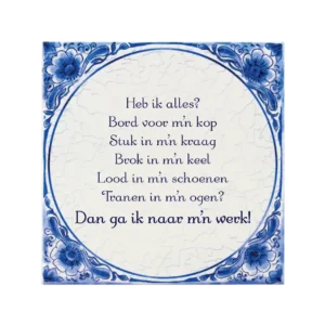 Plate My Head Delft Blue laatta