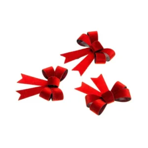Punainen rusetti sametti 12.7cm 3kpl