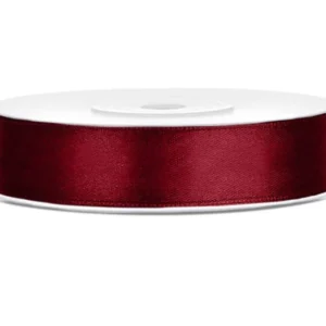 Satiininauha Bordeaux punainen 12mm 25m 25mm