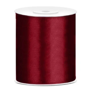 Satiininauha Bordeaux Red 100mm 25m 100mm 25m